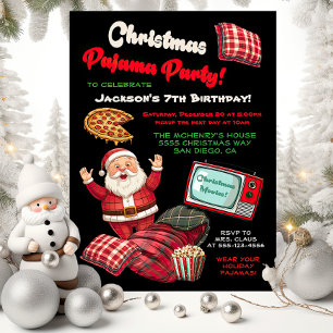 Santa's Christmas Pajama Party Invitations