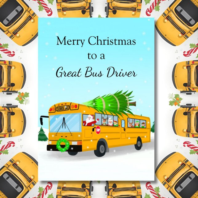 Santa's Christmas School Bus Driver Card (Creator Uploaded)