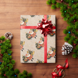 Santa's Christmas Trees Wrapping Paper