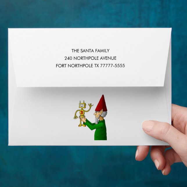 Santa's Christmas Workshop Envelope (Hand)