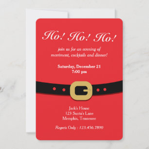 Santa's Coat Holiday Party Invitation