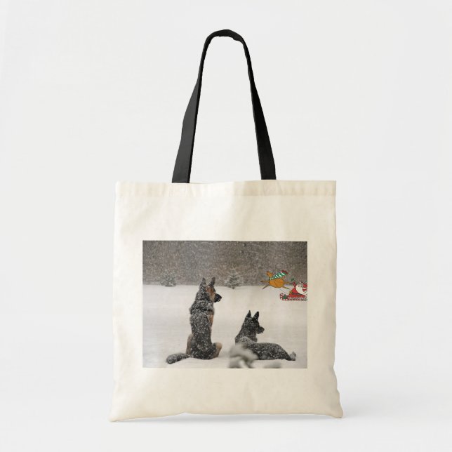 Santa's Coming Tote Bag (Front)