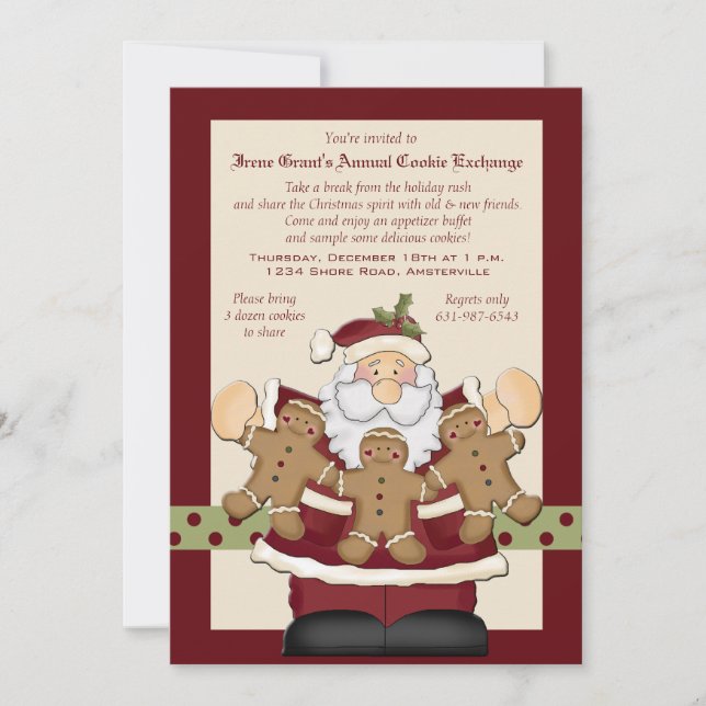 Santa's Cookie Exchange Invitation (Front)