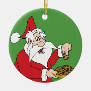 Santa's Cookies Ceramic Ornament