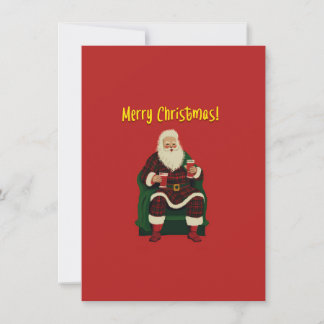 Santa's Cosy Cheers Holiday Card