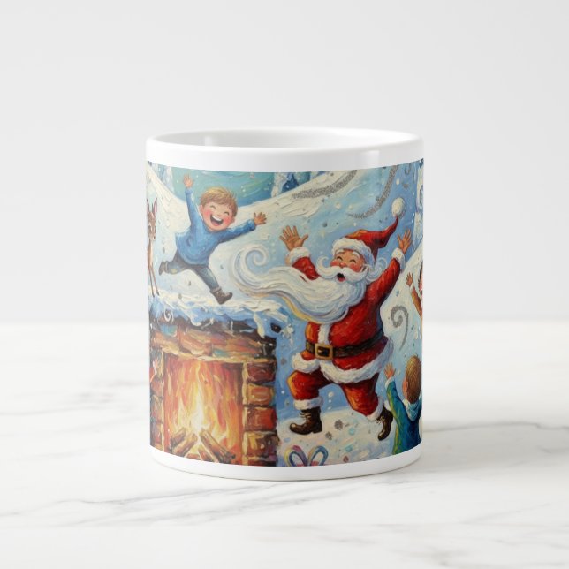 Santa's Cozy Health - A Christmas Eve Tale Large Coffee Mug (Front)