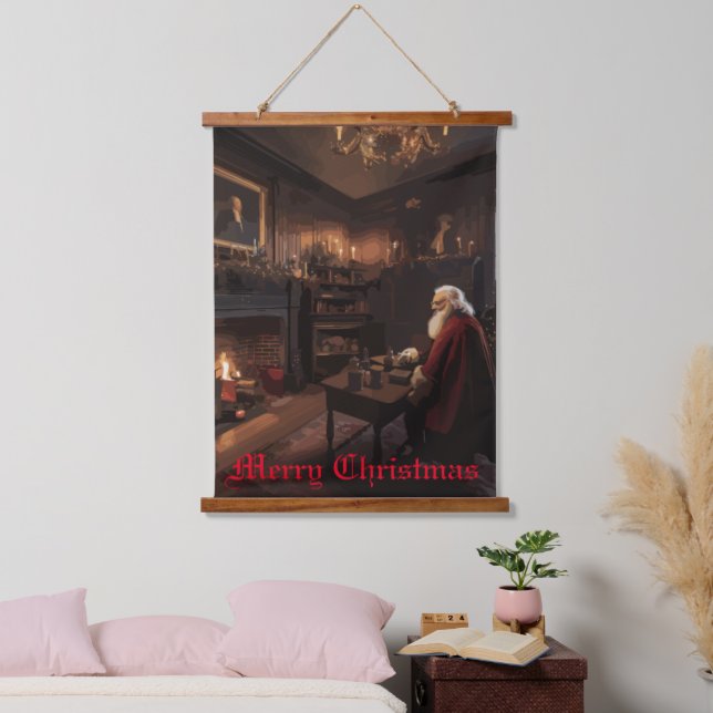 Santa's Cozy Nook Hanging Tapestry (Bedroom)