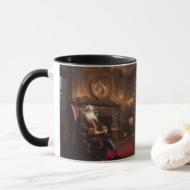Santa's Cozy Nook Mug (With Donut)