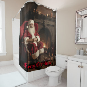 Santa's Cozy Nook Shower Curtain
