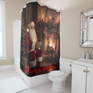 Santa's Cozy Nook Shower Curtain