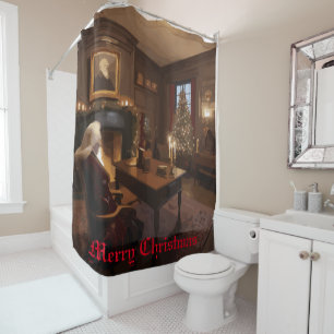 Santa's Cozy Nook Shower Curtain