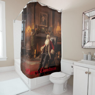 Santa's Cozy Nook Shower Curtain