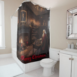 Santa's Cozy Nook Shower Curtain