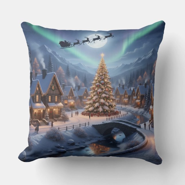 Santa's Cozy Visit - A Night of Wonder Cushion (Front)