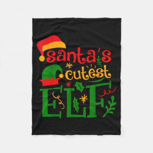 Santa's Cutest Elf Infant Pajamas Christmas Boy An Fleece Blanket