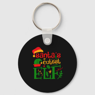 Santa's Cutest Elf Infant Pajamas Christmas Boy An Key Ring