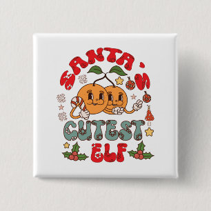 Santa's Cutest Elf Sublimation-80881 15 Cm Square Badge