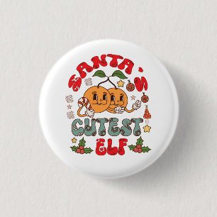 Santa's Cutest Elf Sublimation-80881 3 Cm Round Badge