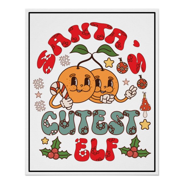 Santa's Cutest Elf Sublimation-80881 Poster (Front)