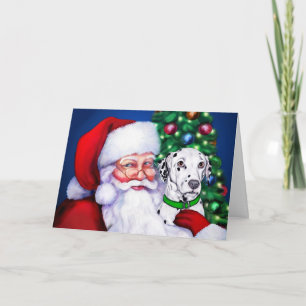 Santa's Dalmatian at Christmas Holiday Card