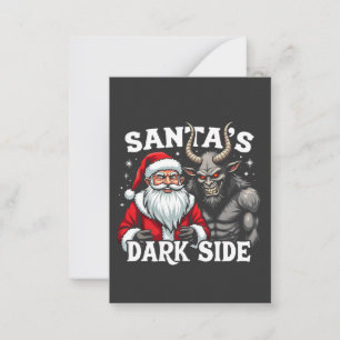 Santa's Dark Side Christmas Evil Krampus  Card
