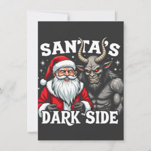 Santa's Dark Side Christmas Evil Krampus  Thank You Card