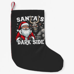 Santa's Dark Side Christmas Santa Krampus Devil  Small Christmas Stocking