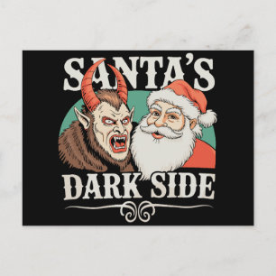 Santa's Dark Side Krampus Krampusnacht Christmas Holiday Postcard