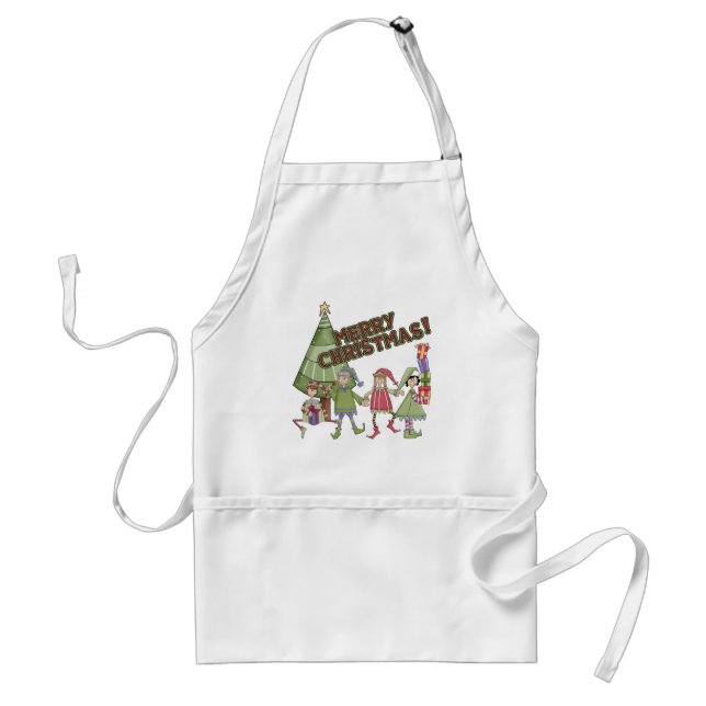 Santas Eleves Christmas Apron (Front)