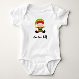 Santa's Elf Personalised Christmas Baby Bodysuit