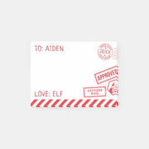 Santa's Elf Post It Notes