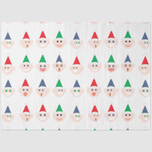 Santa's Elves Elf Faces Christmas Holiday Festive Tissue Paper
