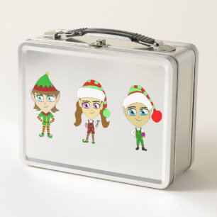 Santas elves    metal lunch box