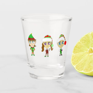Santas elves   shot glass