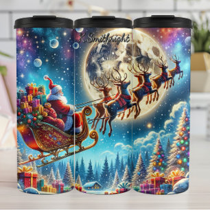 Santa's Epic Moonlit Journey Thermal Tumbler