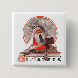 Santa's Expenses 15 Cm Square Badge
