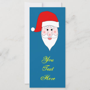Santa's Face Bookmark Template
