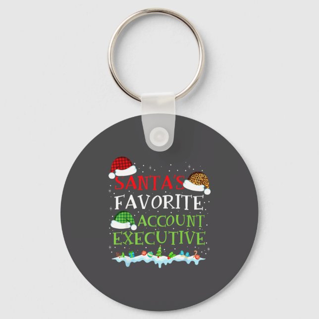 Santa's Favorite Account Executive Fun Christmas  Key Ring (Front)