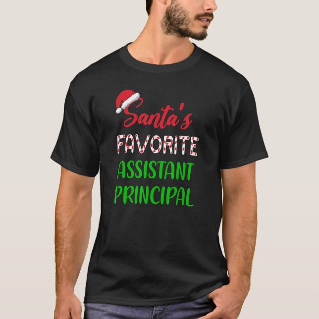 Santas Favorite Assistant Principal     Chritsmas T-Shirt (Front)