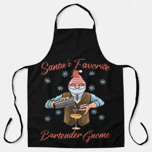 Santas Favorite Bartender Gnome Apron