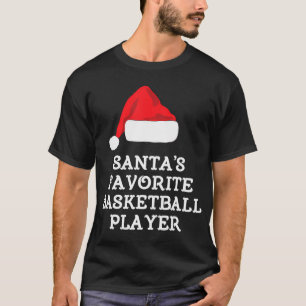 Santa's Favorite Basketball Player Christmas Hat T-Shirt