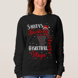 Santa's Favorite Basketball Player Christmas Quote Sweatshirt