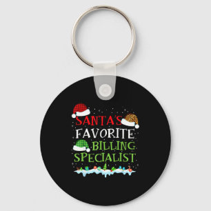 Santa's Favorite Billing Specialist Fun Christmas Key Ring