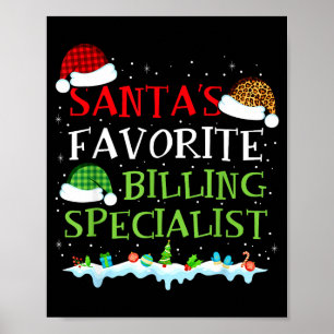 Santa's Favorite Billing Specialist Fun Christmas  Poster