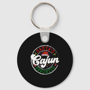 Santa's Favorite Cajun Christmas Pajama Family Mat Key Ring
