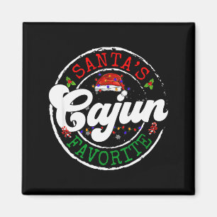 Santa's Favorite Cajun Christmas Pajama Family Mat Magnet