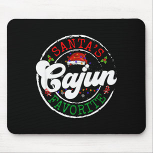 Santa's Favorite Cajun Christmas Pajama Family Mat Mouse Pad