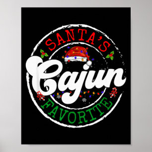 Santa's Favorite Cajun Christmas Pajama Family Mat Poster