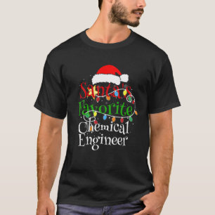 Santa's Favorite Chemical Engineer Christmas Santa T-Shirt