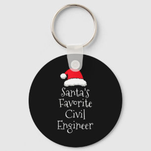 Santas Favorite Civil Engineer - Christmas Funny G Key Ring